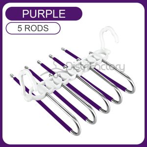 Stainless Steel Anti-Slip Pant Hanger  9 Layer Magic Hanger Rack Multi Functional Pants Rack Wardrobe Organizer Cloth