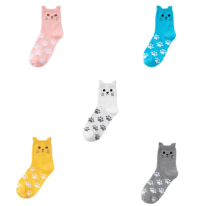 Vui Vẻ Và Phong Cách Mèo Theo Chủ Đề Vớ Cho Phụ Nữ Dễ Thương Mèo Tai Mèo Bàn Chân vải cotton in tất kiểu vận động viên Hàng dệt kim Cho Động Vật Người Yêu