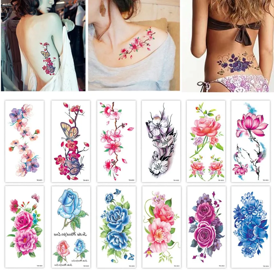 Large Flowers Tattoos For Women Temporary Tattoos Sleeve Waterproof Long  Lasting Realistic Fake Tattoos Sleeve Tattoos Body Art Arm Tattoo Stickers  Fo | Fruugo SA