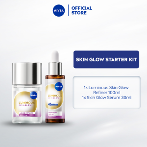 NIVEA Face Care Skin Glow Starter Kit: Skin Glow Refiner 100ml + Skin Glow Serum 30ml