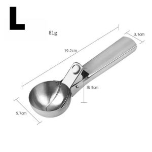 Stainless Steel Ice Cream Scoop Creative Stainless Steel Ice Cream Scoop Fruit Scoop Durable Mashed Potato Scoop