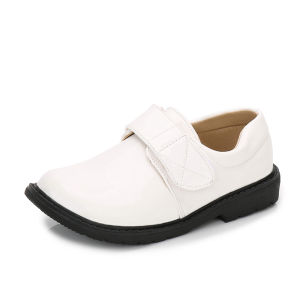 DTNOW Kids Boys Solid Color Soft Bottom Leather Shoes Children Students Boys Performance Shoes Children Party Dance Footwear