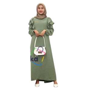 Gamis meldi / gamis ruffle premium quality