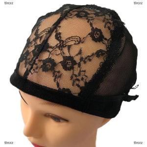 tlrcrz Lace Mesh Full Wig Cap Hair Net Weaving Caps For Making Wigs Adjustable Straps