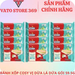 Bánh xôp COSY kem vị dừa lá dứa gói 59.5g