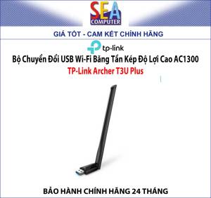 Bộ Chuyển Đổi USB Wi-Fi Băng Tần Kép Độ Lợi Cao AC1300 TP-Link Archer T3U Plus