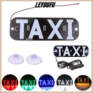 LEYOUFU Phụ Kiện Xe Taxi Kính Chắn Gió Cab Rỗng Giấy Phép Tấm Chỉ Số Đèn Dấu Hiệu Đầy Màu Sắc LED Kính Chắn Gió Taxi Ánh Sáng Đèn 12V