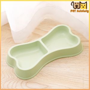 2 in 1 Mangkuk Makan Tipe Tulang Anti Semut Anti Selip Aksesoris Hewan Peliharaan Kucing dan Anjing