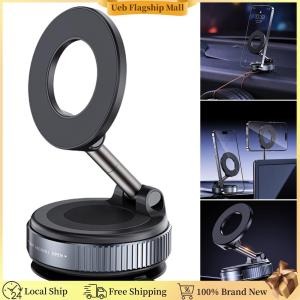 [Ueb Flagship Mall]Strong Magnetic Vacuum Car Mount Phone Holder 360  Rotatable Vacuum Suction Cup Car Phone Stand for Car Kitchen Mirror