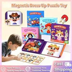Vixplorn Magnetic puzzle dress up toy learning board montessori reusable fridge game kids travel matibay sulit