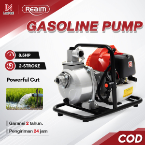 REAIM Gasoline Water Pump - Heavy Duty 2/4-Stroke High Power Engine (7-8.5HP) for Flood & Irrigation
