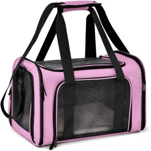 OUTOPEN Soft Sided Pet Carrier Privacy Protection Collapsible Cat Bag Safe Portable Dog Carrying Case Dog