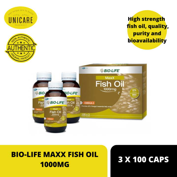 BIO-LIFE MAXX FISH OIL 1000MG 3 X 100'S | Lazada