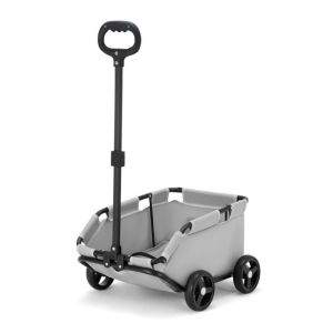 IDEAL Telescopic Handle Portable Dog Stroller Durable 4 Wheels Shopping Cart Multi-functional Large Capacity Small Pet Stroller Outdoor Walking
