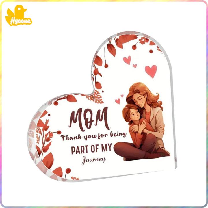 Hyccue Acrylic Heart Sign Mom Gift Mother Appreciation Plaque for ...