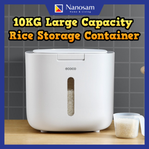 10kg Rice Storage Container Grains Bucket Moisture Proof Sealed Bekas Tempat Simpan Beras 米桶