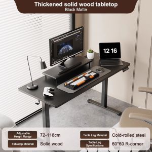 MC-home Solid wood Electric lifting table desk Adjustable Office Table Study Table