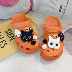 LHSunshine ฮิตสุด💎รองเท้าแฟชั่น รองเท้าหัวโตใสแรง2023 ร้องเท้าหัวโตสุดฮิต  มีตัวการ์ตูนติดน้อลแมวสุดน่ารัก ใส่สบายมาก ราคาโปรโมชั่นรีบจัดเลย💥