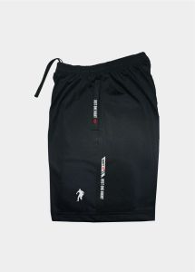 Celana Pendek olahraga Saku Resleting Warna Hitam Solid bahan katun diodora