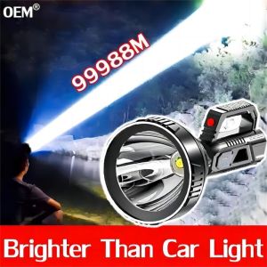 High-Performance Waterproof LED Camping Flashlight with USB & Solar Charging Super Bright G3 LED New