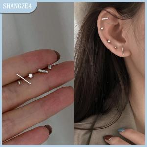 【SHANGZE4】 5 pcs ngọc trai pha lê nhỏ tai Stud Bông tai thiết lập cho phụ nữ Cô Gái Thời Trang Tai Studs Tai đồ trang sức