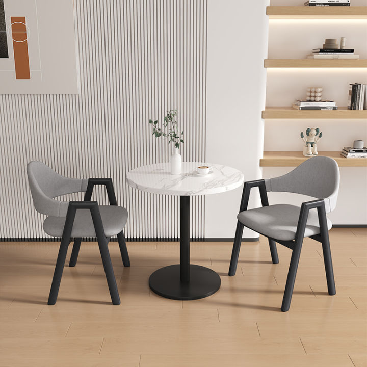 Small Rounded Simple Tables Small round table coffee table home balcony table and chair combination ...