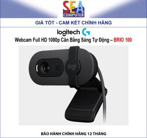 Webcam Logitech Full HD 1080p Cân Bằng Sáng Tự Động – BRIO 100