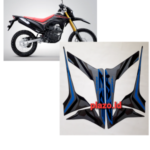 Striping body motor stiker honda CRF 150L 2019 Full Hitam-Biru