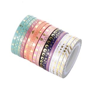 16 CuộN mỏng băng dính trang trí lấp lánh Băng Giấy crafting Băng washis băng băng dán Tạp Chí scrapbooking Nguồn cung cấp