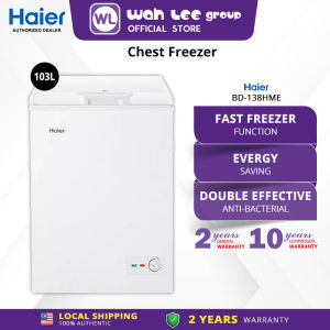 Haier 103L 6-in-1 Convertible Chest Freezer / Anti-Bacterial / Fast Freeze - 4 Stars BD-138HME WAH LEE STORE
