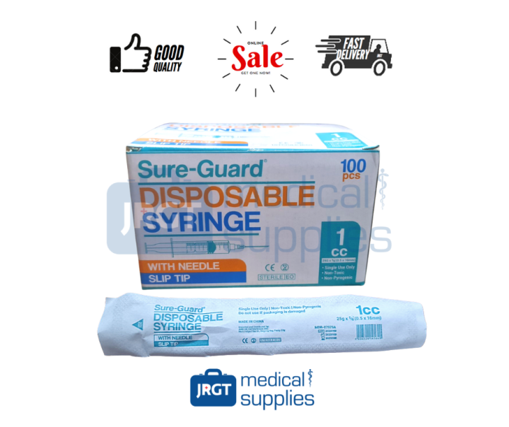 SureGuard Disposable Syringe with Needle (Per Piece) Safe and