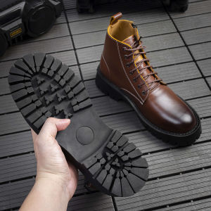 Giày Combat Boots Nam AROTI Zip Boots Cổ Cao Chất Da Bò Đẹp Cao Cấp  Đế Khâu Siêu Bền  Form Mạnh MẽCực Nam Tính G610-Đ-aroti