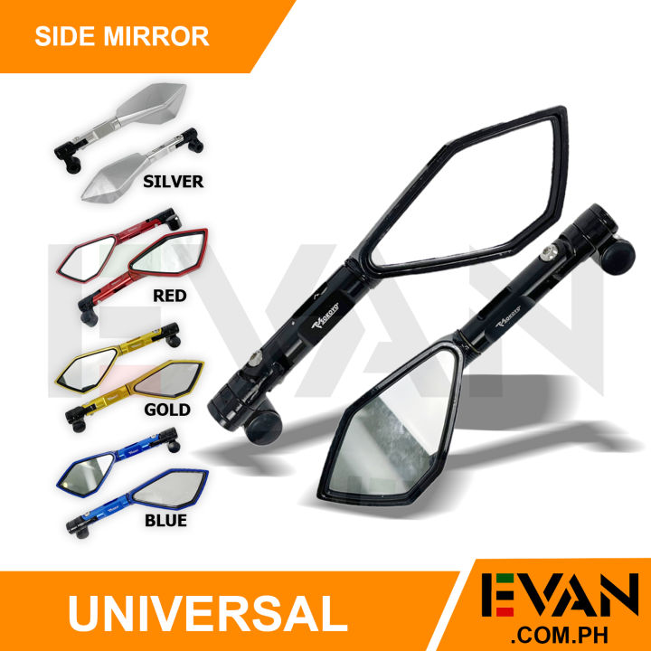 EVAN COM Side Mirror CNC Full Color Universal Motorcycle Side Mirror ...