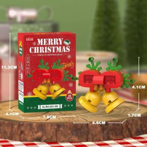 Christmas Building Block Santa Claus Elk Nano Mini Bricks Educational Toy Gift for Kids Boys Girls Xmas Birthday Collection Assembly Puzzle Creative Play