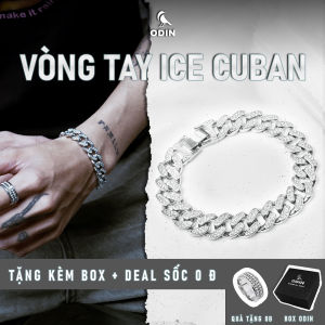 Vòng tay ODIN Ice Cuban đính đá CZ - Thép Titan 316L SIÊU BỀN - KHÔNG GỈ - KHÔNG ĐEN - Bảo hành 12 tháng