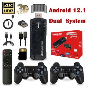 2025 New Model X9 Pro Portable 4K TV Games Stick Gaming Consoles Video Game Console Retro Gaming Console HD Video 2.4G Dual Wireless Controller Stick game console with over 30000+ games