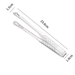 316L Stainless Steel BBQ Tongs Heatproof Anti-Slip Cooking Clips for Steak Grill Buffet Kitchen Multi-Purpose Food Tongs