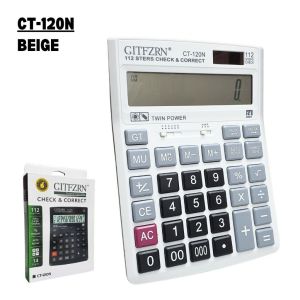 【READY STOCK🛒】CT-120N 14 Digits Check & Correct Calculator 112 Step Check Twin Power Large Display Office Calculator