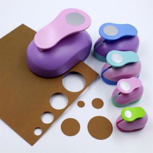 CEMOMEF School Supplies DIY Craft 9/16/25mm Embossing Punches Children Kid Toy Scrapbooking Punches Circle Punch Hole Puncher Punches Maker