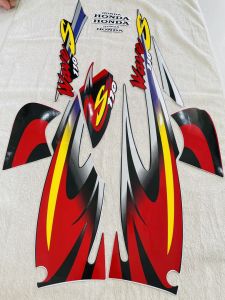 Bộ tem decal dán xe máy Honda wave s110 đuôi dài màu đỏ zin thái siêu đẹp