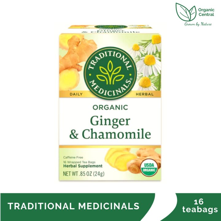Traditional Medicinals Organic Ginger with Chamomile 16 Tea Bags