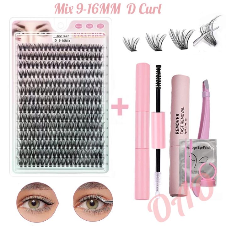 10D 20D D Curl False Eyelash Extension Mix 9-16mm Eyelashes DIY ...