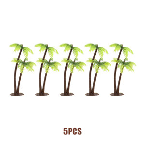 5/10Pcs Mini Plastic Coconut Palm Trees Plant Craft Micro Landscape Aquarium Figurines & Miniatures Living Room Study Decor Craft