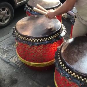 New 18 Inch 16 Inch Lion Drum 24 Dragon Boat Drum Lion Drum Lion Dance Drum First Layer Water Cowhide Drum Gong Drum Big Drum