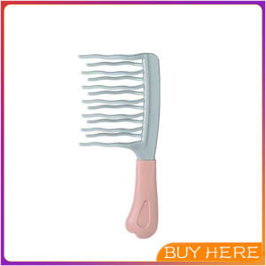 BUY HERE หวีผมลอน ฟันหยักสองแถว ป้องกันไฟฟ้าสถิตย์ 1 ชิ้น Curly hair comb