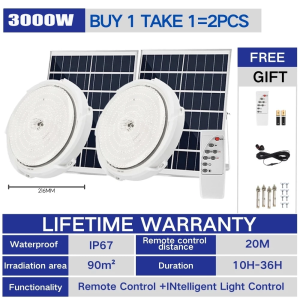 3000W BUY 1 TAKE 1 Solar Light Indoor Light Waterproof Solar Ceiling Light Indoor LED Light