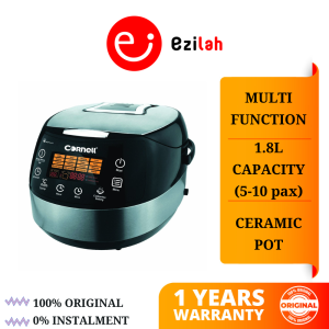 (FREE BUBBLE PACKAGING) Cornell 1.8L Smart Cooker CRC-JP185D | Ceramic Pot | Porridge/Yoghurt/Bread/Steamer/Soup/Cake