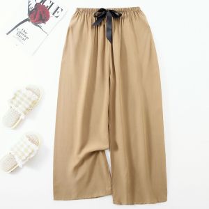 🚚 SG Seller 🚚Summer Cotton Silk Pajamas Pants Large Size Loose Wide Leg Pants (FREE SIZE)