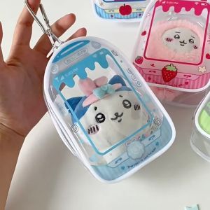 SHINSDAY Pouch Doll Keychain Bag Pelindung Boneka 15.5 cm PVC Storage Tas Display Bag Kpop Plushy Doll OrganizerPopmart