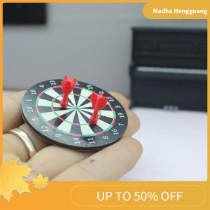 Madha 1set Miniature Dollhouse Dart Board Darts Game Set Play Doll House Miniaturas Home Decor Accessories Toy Pretend Play Toy